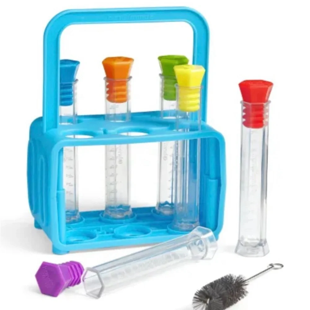 Kids Science Test Tube Set with Colorful Caps NWT